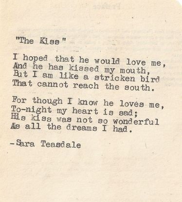 Famously Gorgeous Love Poems For Him The-Kiss-by-Sara-Teasdale