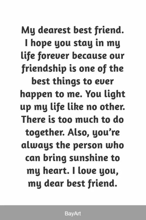 paragraphs for your best friend