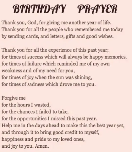 birthday prayer