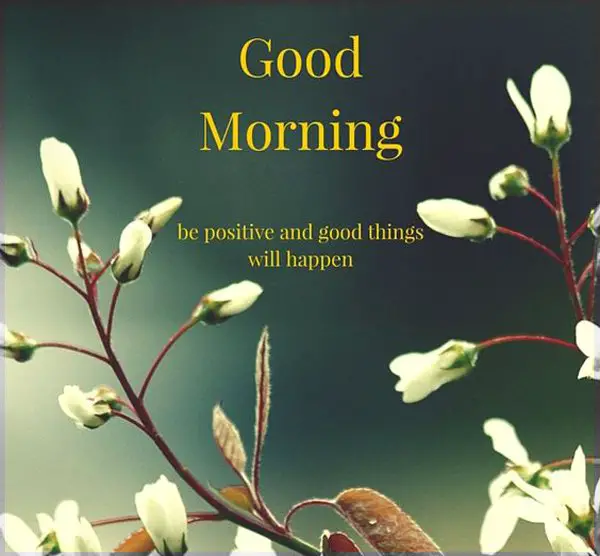 good morning beautiful images: Be positive and good things will happen.