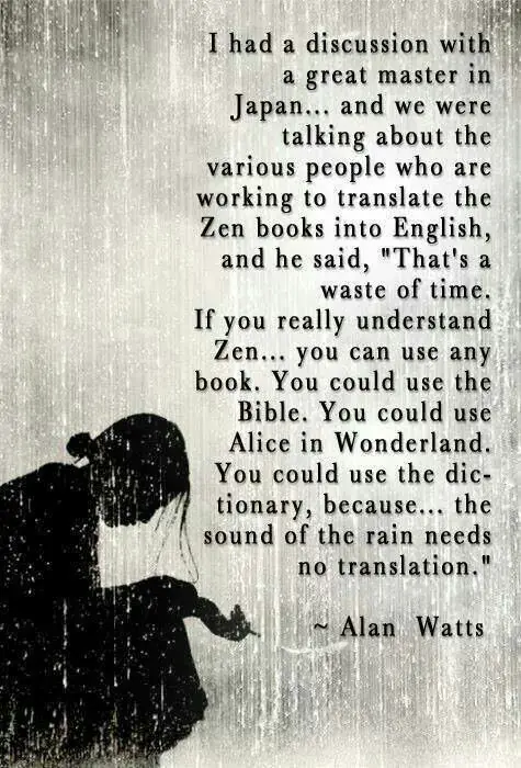 alan watts quotes about zen