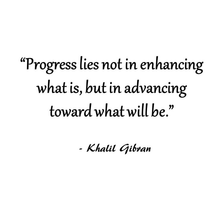 progress lies not in enhancing what is