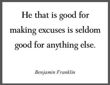 excuses quotes and sayings