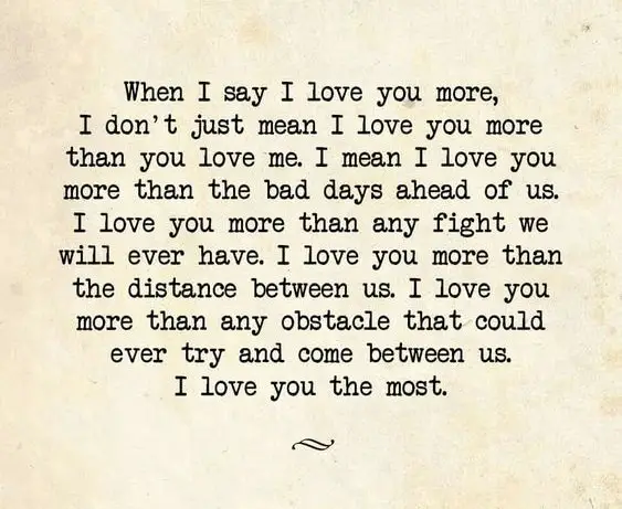 i love you more than