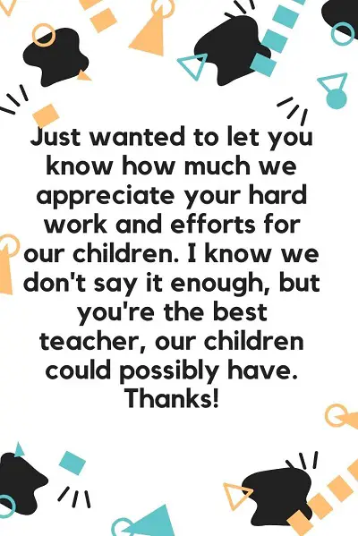 most powerful thank you note to teacher