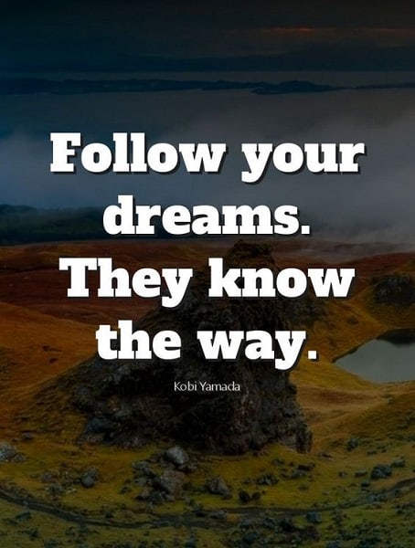 quotes for follow your dreams