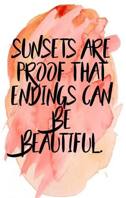 positive sunset quotes