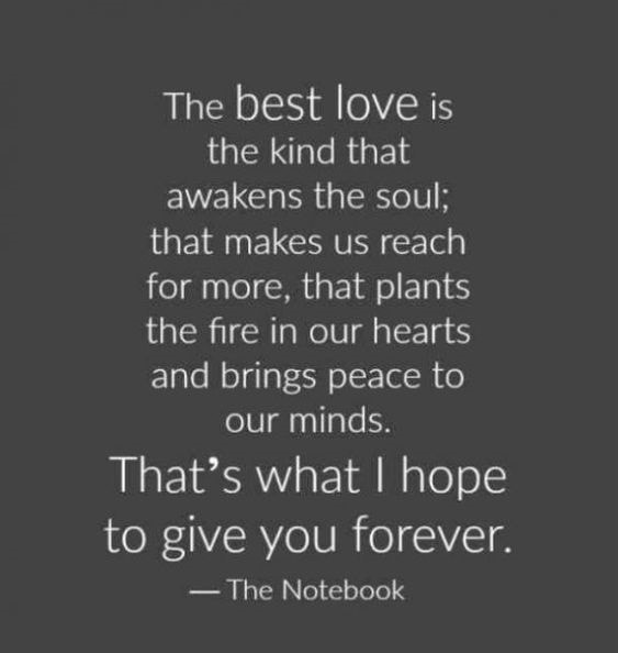 the notebook quotes the best kind of love