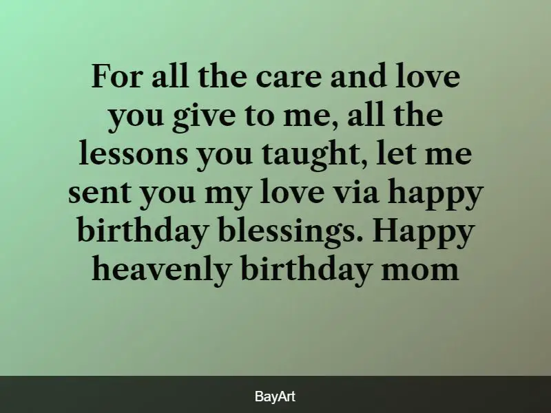 birthday in heaven mom