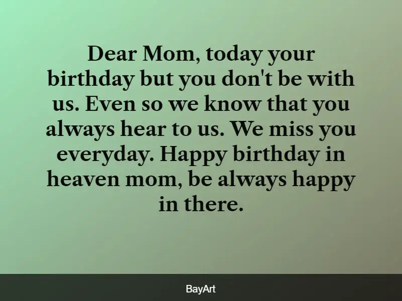 happy heavenly birthday mom