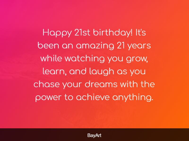 happy 21st birthday wishes