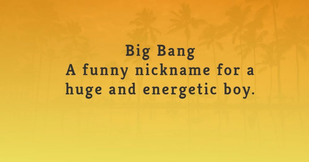funny nicknames for boys