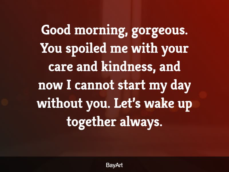good morning message for her