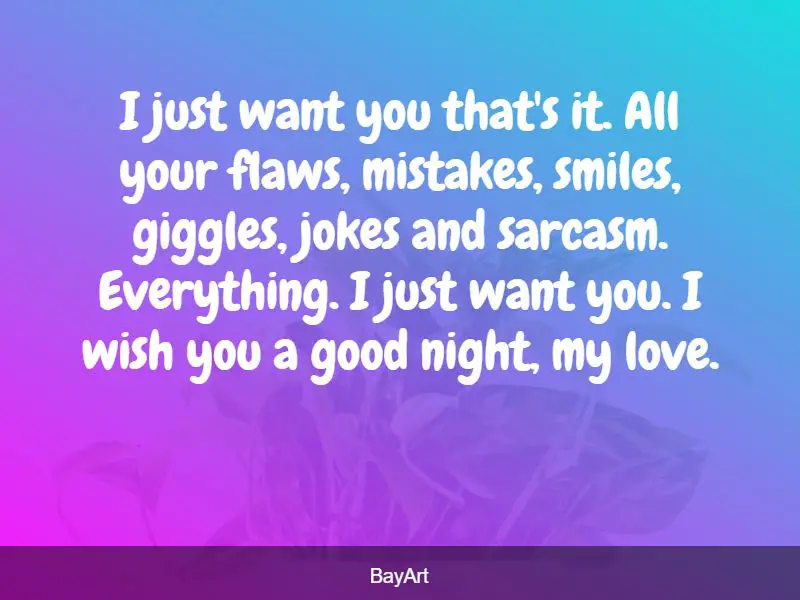 sweet good night message for her