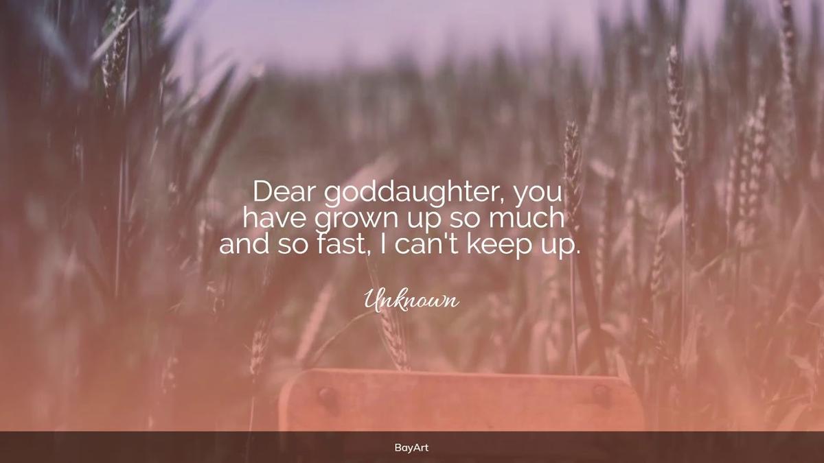 'Video thumbnail for 12+ Goddaughter Quotes'