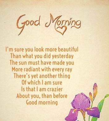 good morning beautiful poem for her