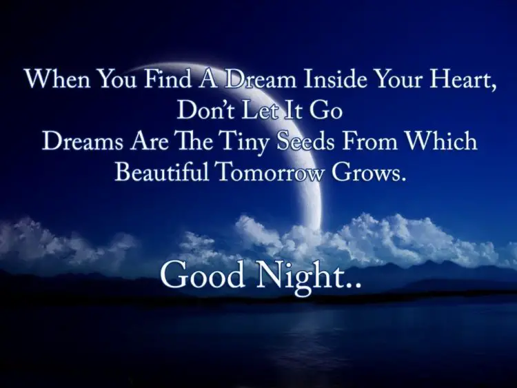 Night for good sweet him wishes GOOD NIGHT