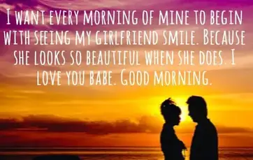 Morning text to your girlfriend