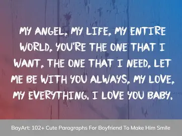 102 Cute Paragraphs For Boyfriend To Make Him Smile Bayart