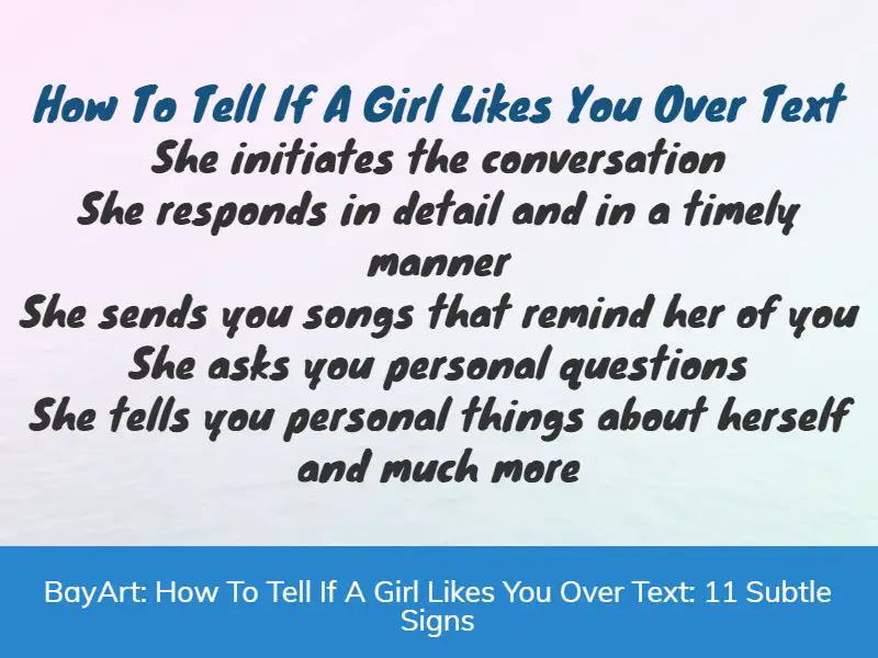how to tell if a girl likes you over text