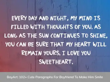 102 Cute Paragraphs For Boyfriend To Make Him Smile Bayart